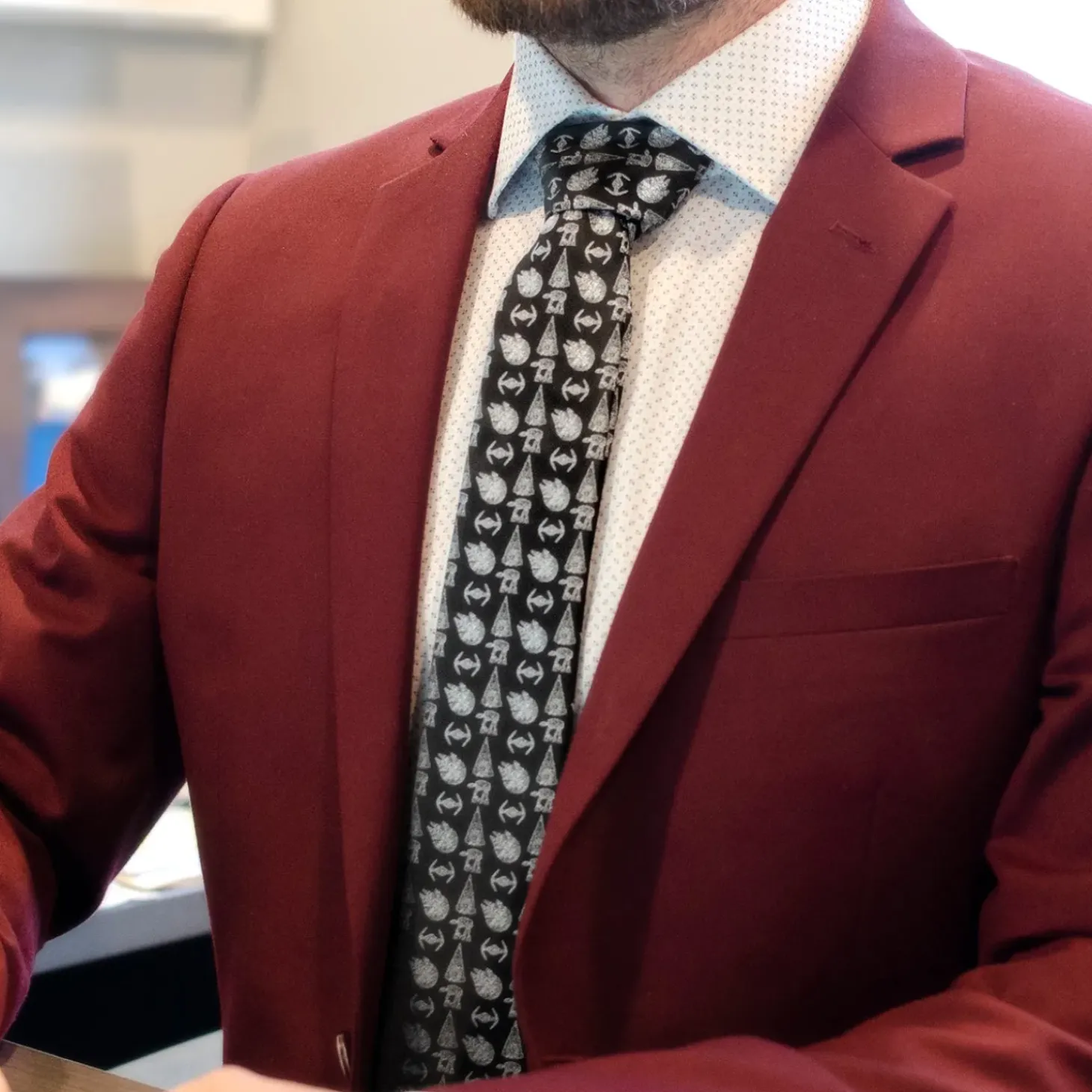 Star Wars Battle Black Men's Tie