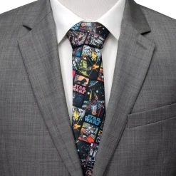 Star Wars Comic Black Men's Tie