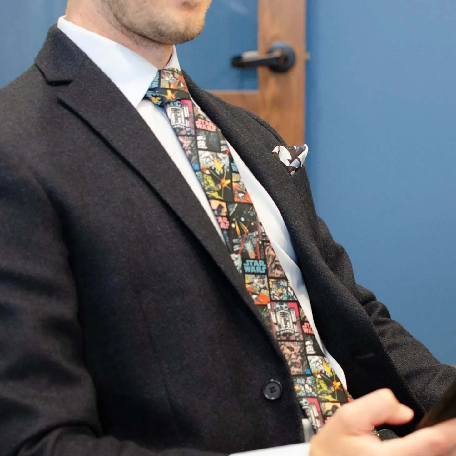 Star Wars Comic Black Men's Tie