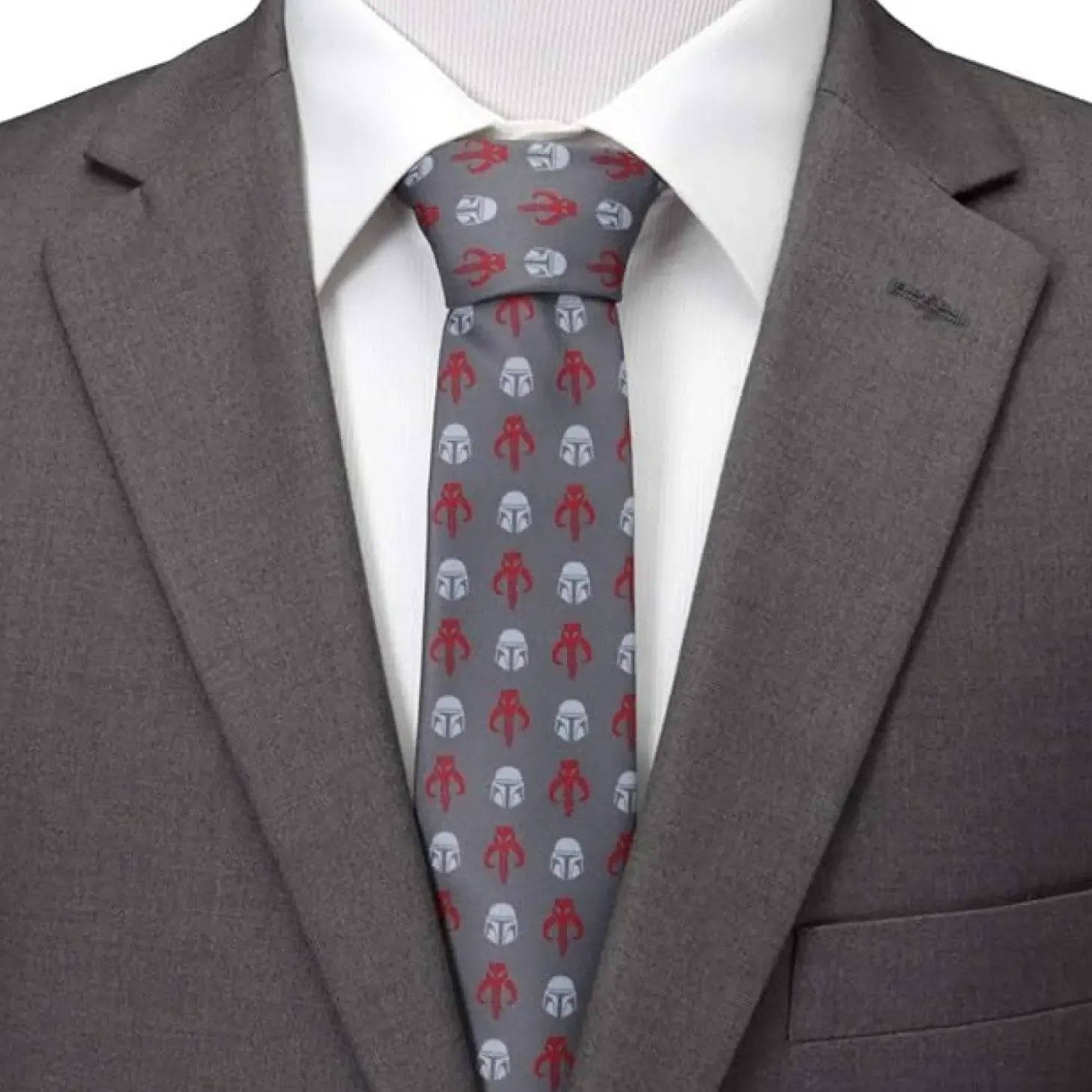Star Wars Mando Gray Men's Tie