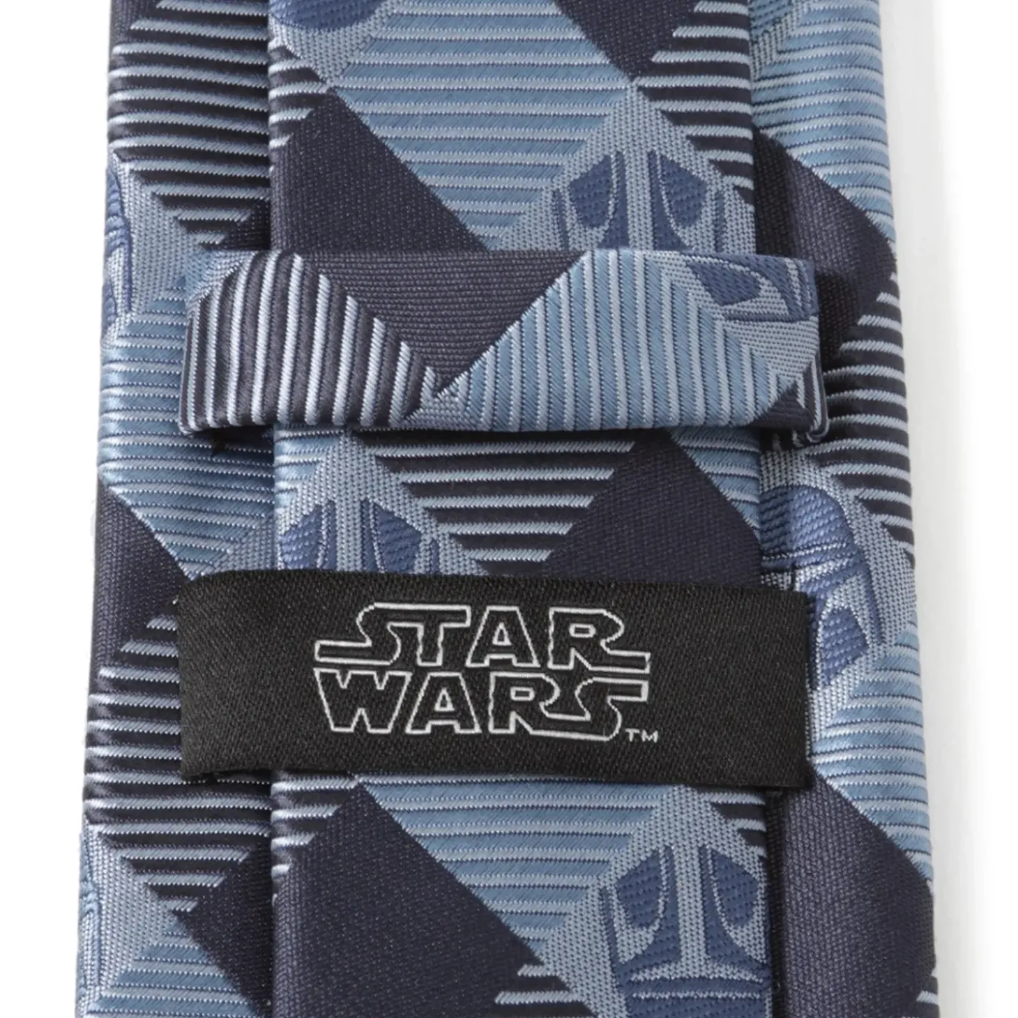Star Wars Mando Helmet Check Blue Mens Tie