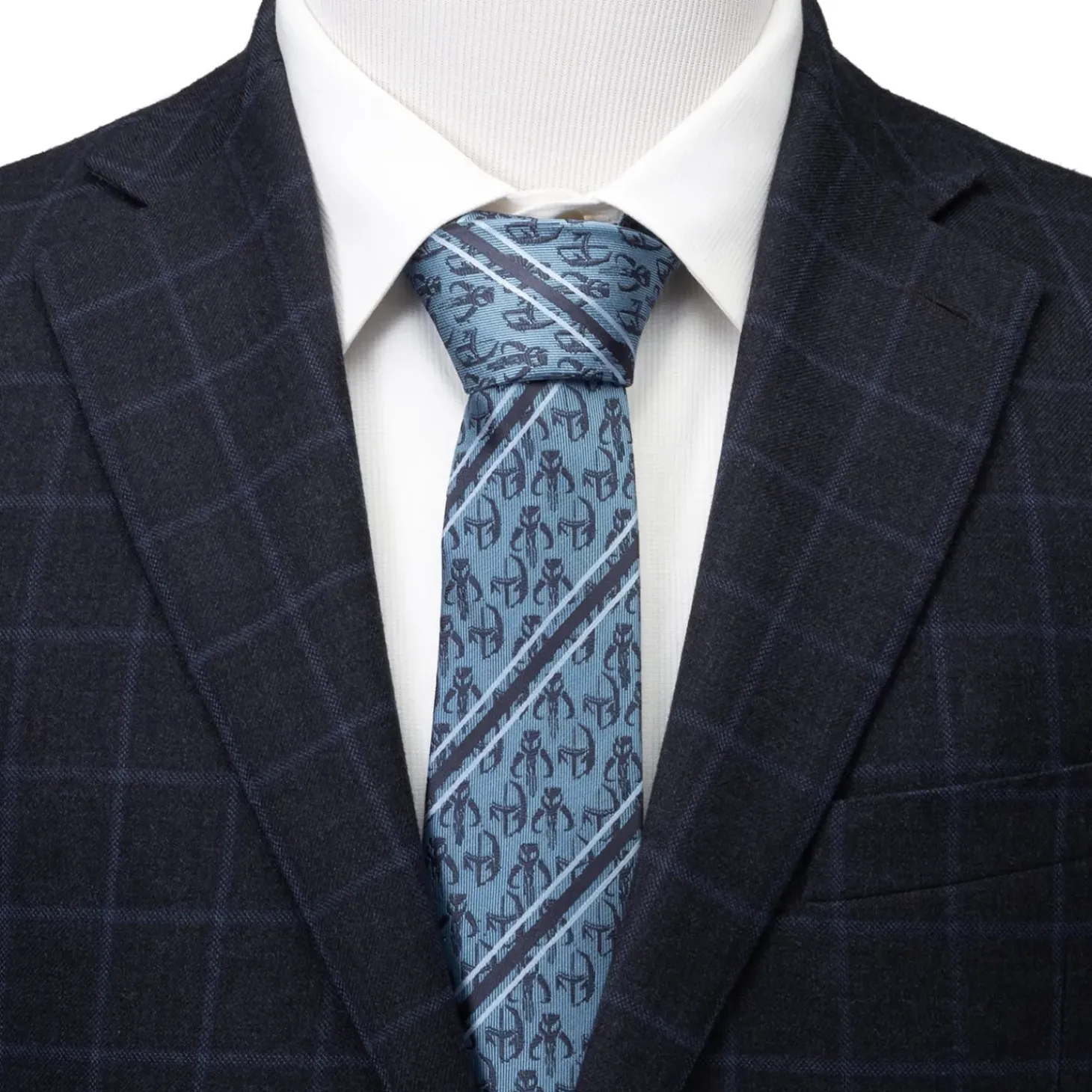 Star Wars Mando Navy Stripe Men's Tie