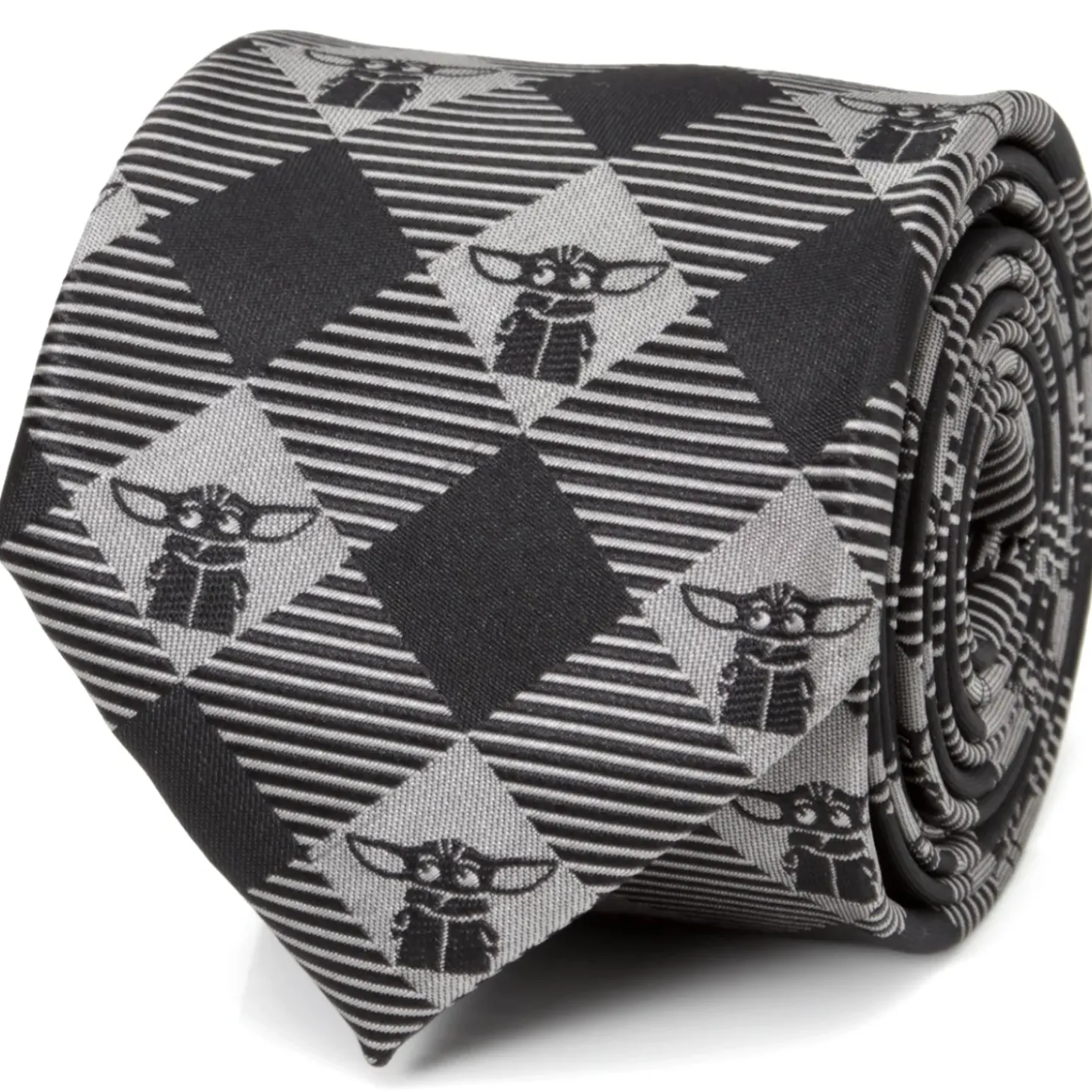 Star Wars The Child Check Black Men's Tie