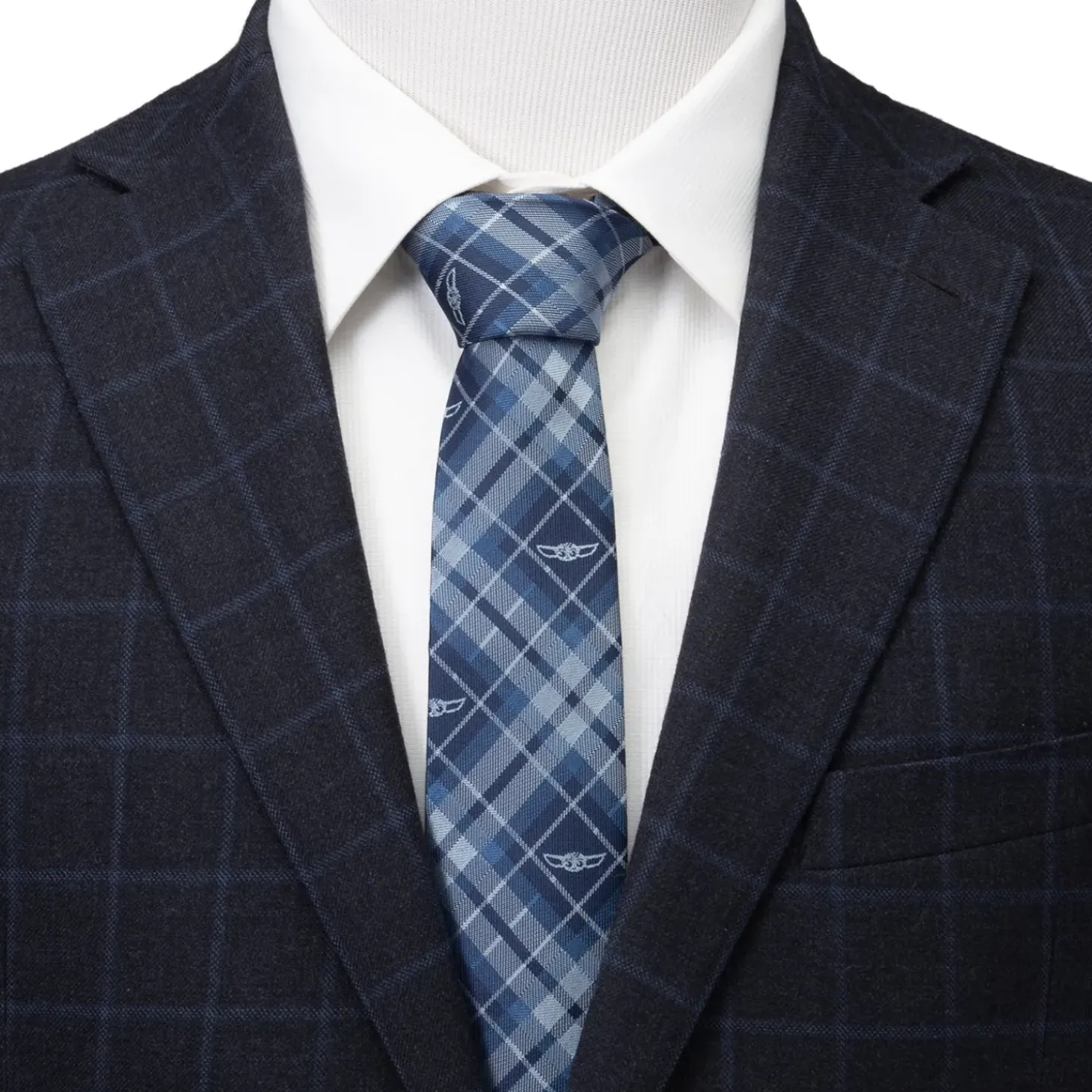 Star Wars The Child Plaid Blue Men's Tie