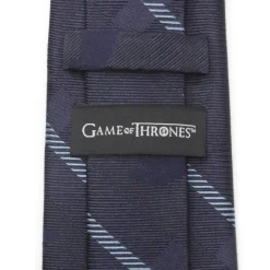 Game of Thrones Stark Direwolf Blue Plaid Silk Men's Tie