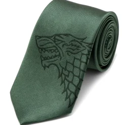 Game of Thrones Stark Direwolf Green Men's Tie