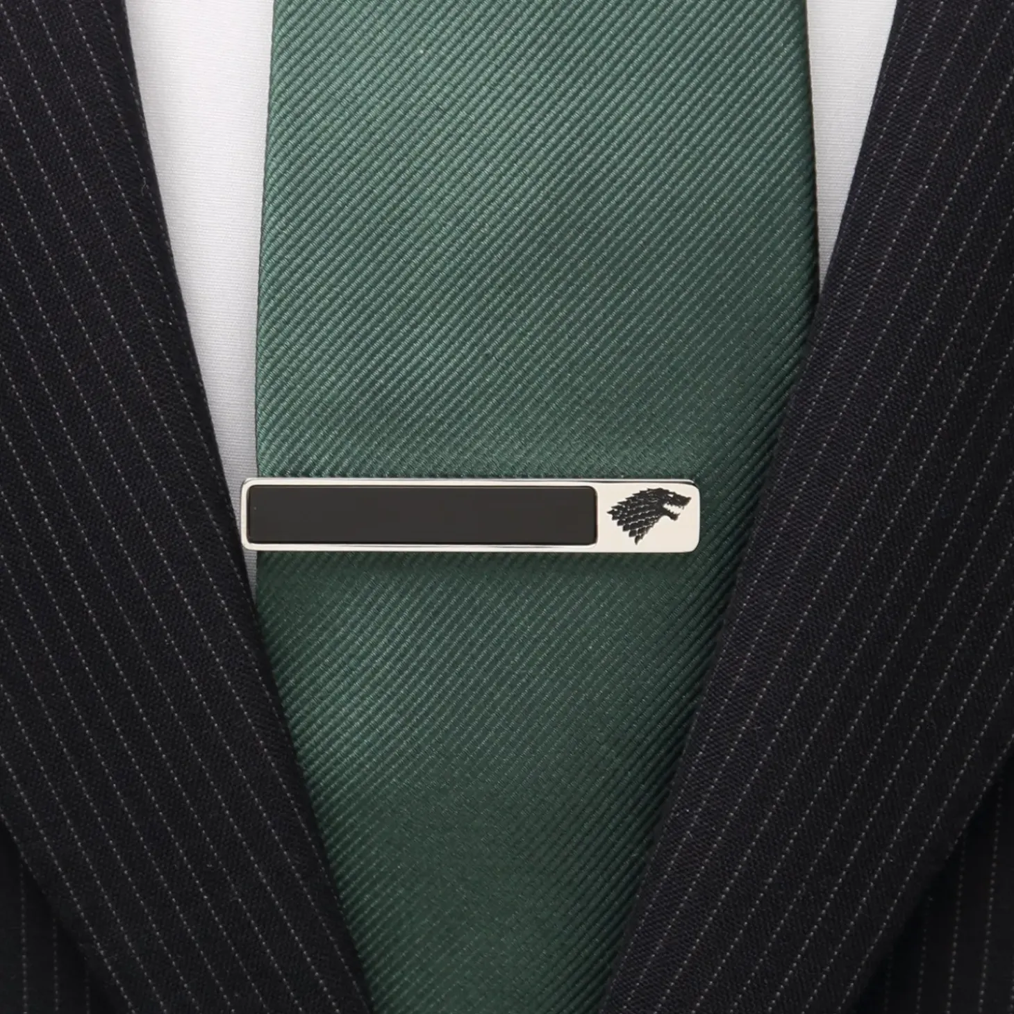 Game of Thrones Stark Onyx Tie Clip