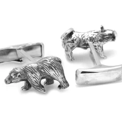 Ox and Bull Trading Co. Sterling Bull and Bear Cufflinks