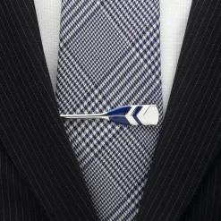 Jan Leslie Sterling Crew Oar Chevron Pattern Tie Bar
