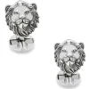 Ox and Bull Trading Co. Sterling Lion Head Cufflinks