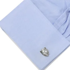 Ox and Bull Trading Co. Sterling Lion Head Cufflinks