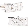 Max Lang Sterling Personalized Cutout Initial Cufflinks