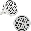 Max Lang Sterling Personalized Signet Monogram Cufflinks