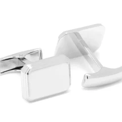 Ox and Bull Trading Co. Sterling Rectangular Engravable Cufflinks