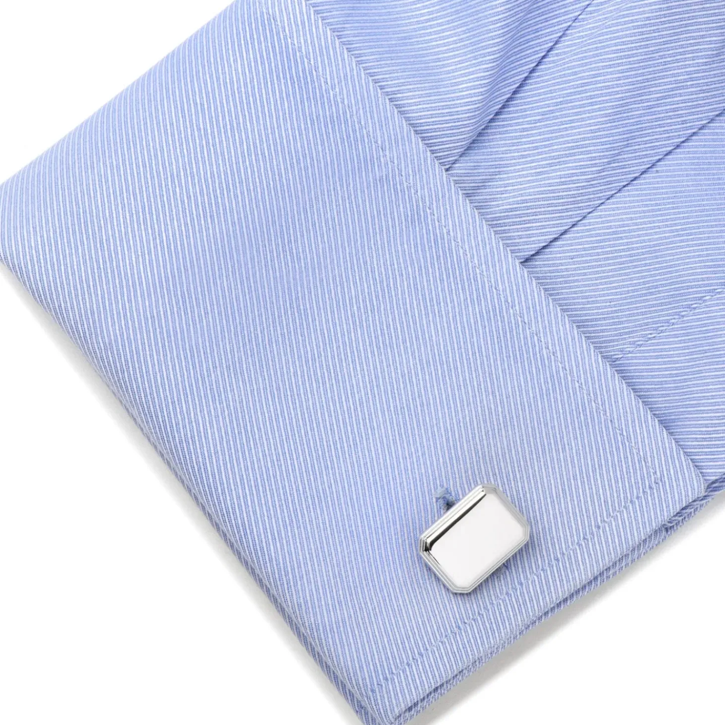Ox and Bull Trading Co. Sterling Rectangular Engravable Cufflinks