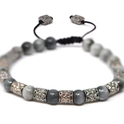 Armenta Sterling Silver Beaded Eagle Eye Bracelet