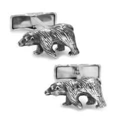 Ox and Bull Trading Co. Sterling Silver Bear Cufflinks