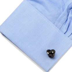 Ox and Bull Trading Co. Sterling Silver Black Knot Cufflinks