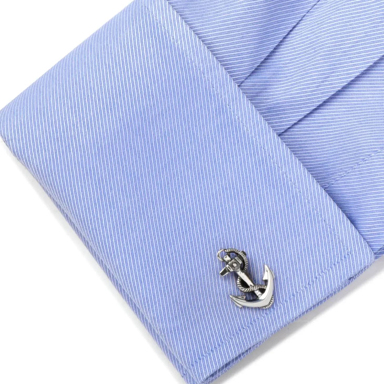 Ox and Bull Trading Co. Sterling Silver Boat Anchor Cufflinks