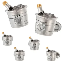 Jan Leslie Sterling Silver Champagne Bucket Stud Set