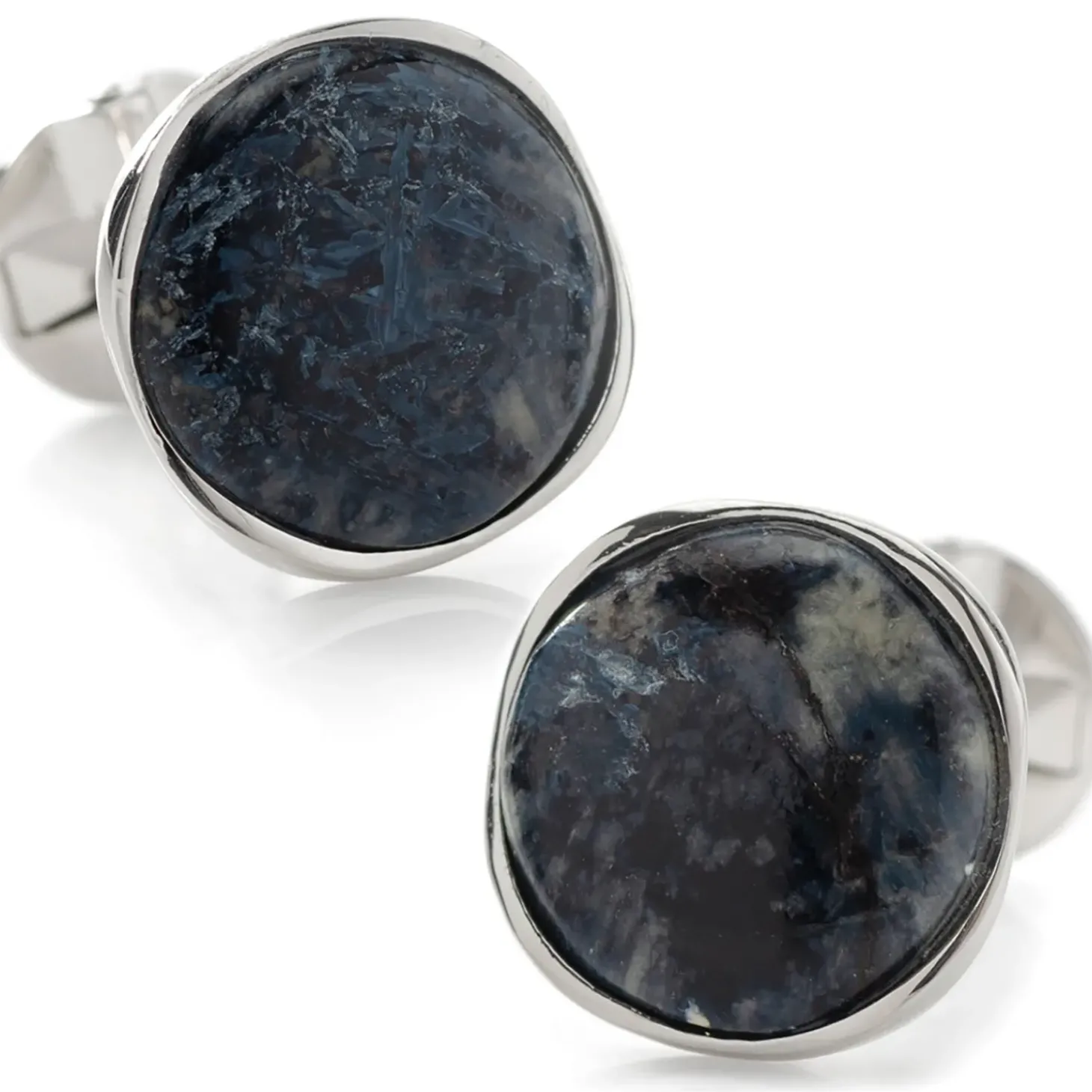 Ox and Bull Trading Co. Sterling Silver Classic Formal Pietersite Cufflinks
