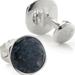 Ox and Bull Trading Co. Sterling Silver Classic Formal Pietersite Cufflinks