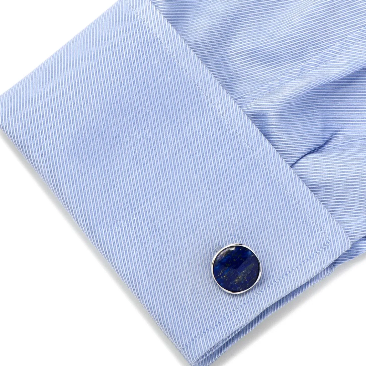 Ox and Bull Trading Co. Sterling Silver Classic Formal Lapis Cufflinks