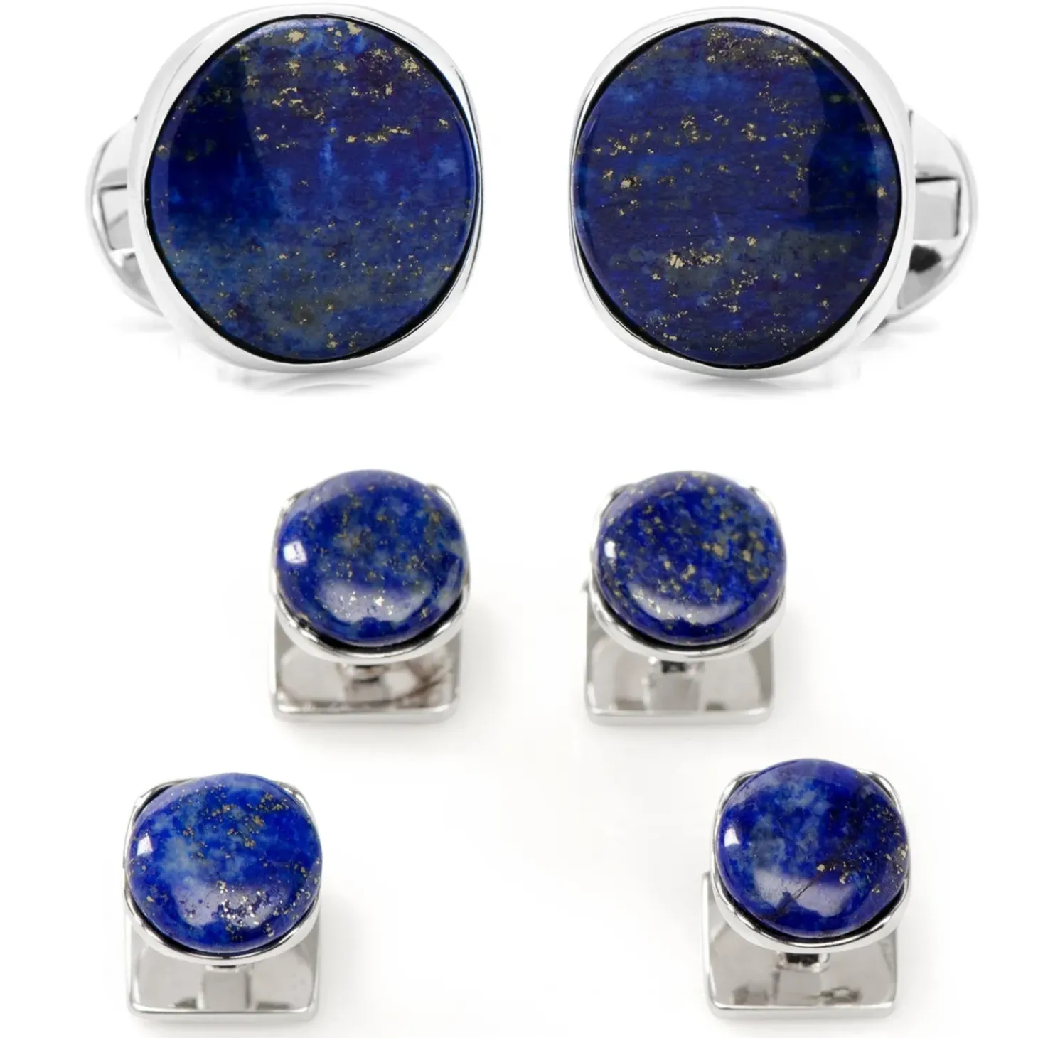 Ox and Bull Trading Co. Sterling Silver Classic Formal Lapis Stud Set