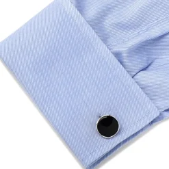 Ox and Bull Trading Co. Sterling Silver Classic Formal Onyx Cufflinks