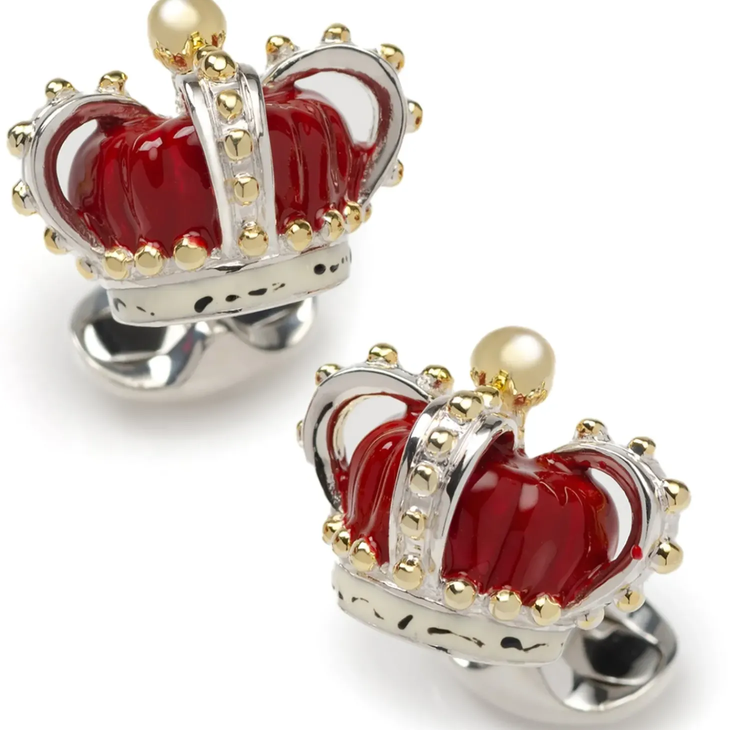 Deakin & Francis Sterling Silver Crown Cufflinks