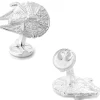 Star Wars Sterling Silver 3D Millennium Falcon Cufflinks