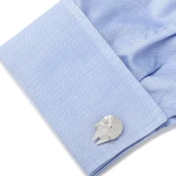 Star Wars Sterling Silver 3D Millennium Falcon Cufflinks