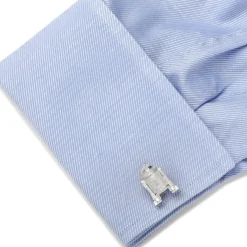 Star Wars Sterling Silver 3D R2D2 Cufflinks