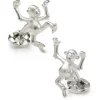 Deakin & Francis Sterling Silver Dancing Monkey Cufflinks