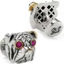 Ox and Bull Trading Co. Sterling Silver English Bulldog Cufflinks