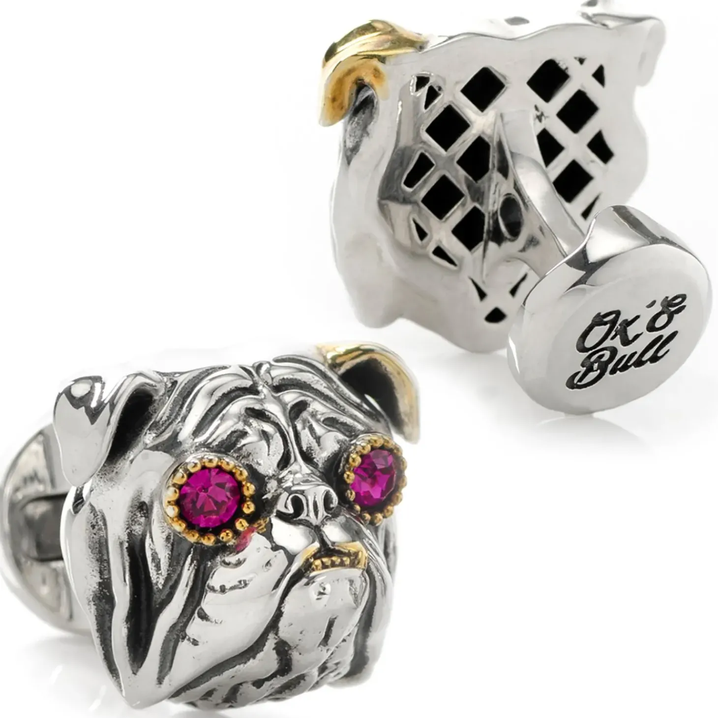 Ox and Bull Trading Co. Sterling Silver English Bulldog Cufflinks
