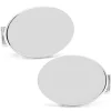 Ox and Bull Trading Co. Sterling Silver Infinity Edge Oval Engravable Cufflinks