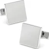 Ox and Bull Trading Co. Sterling Silver Infinity Edge Square Engravable Cufflinks