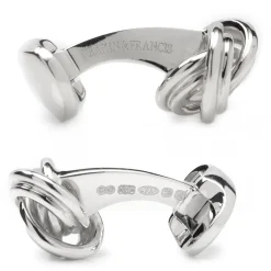 Deakin & Francis Sterling Silver Knot Cufflinks