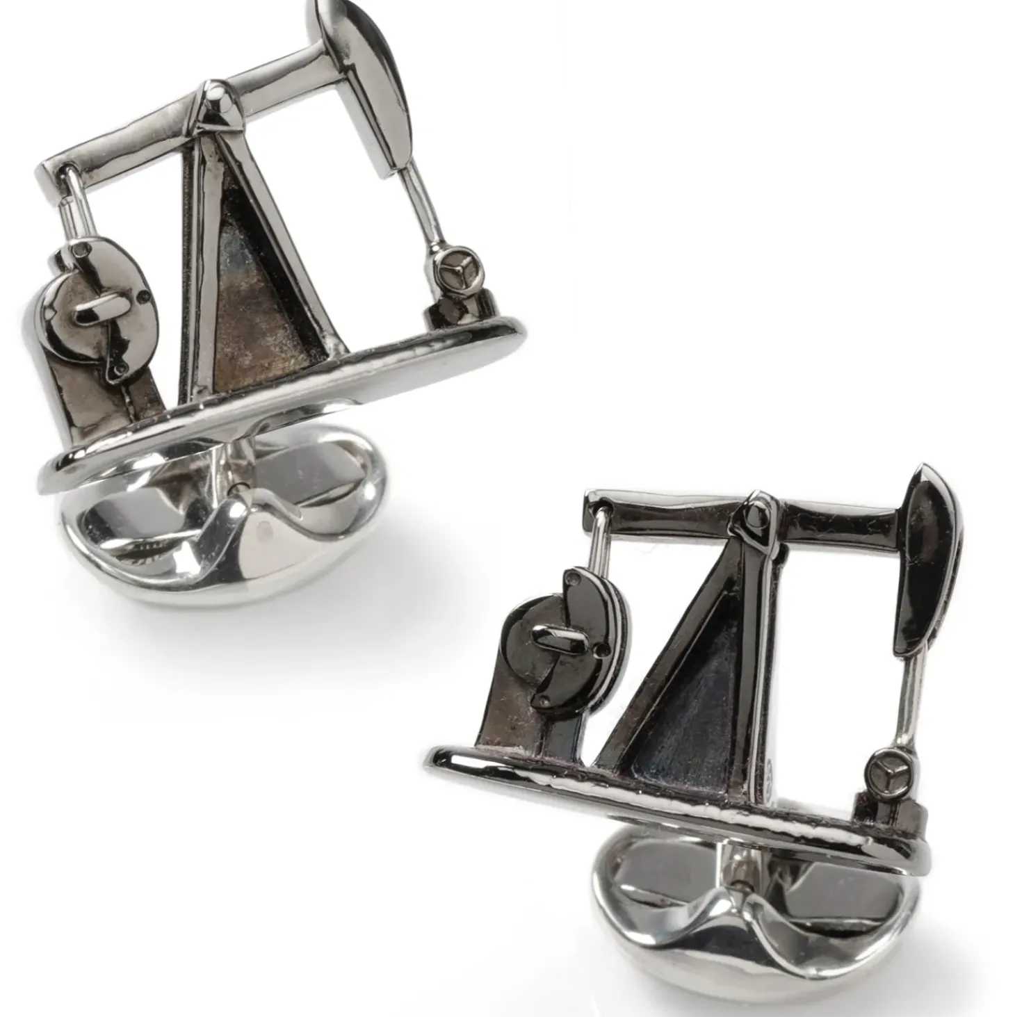Deakin & Francis Sterling Silver Nodding Donkey Cufflinks