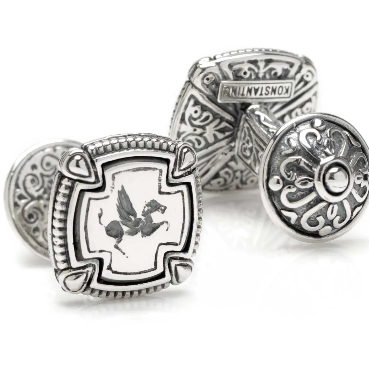 Konstantino Sterling Silver Pegasus Cufflinks
