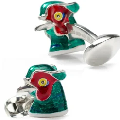 Deakin & Francis Sterling Silver Pheasant Head Cufflinks
