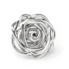 Ox and Bull Trading Co. Sterling Silver Rhodium Plated Rose Lapel Pin