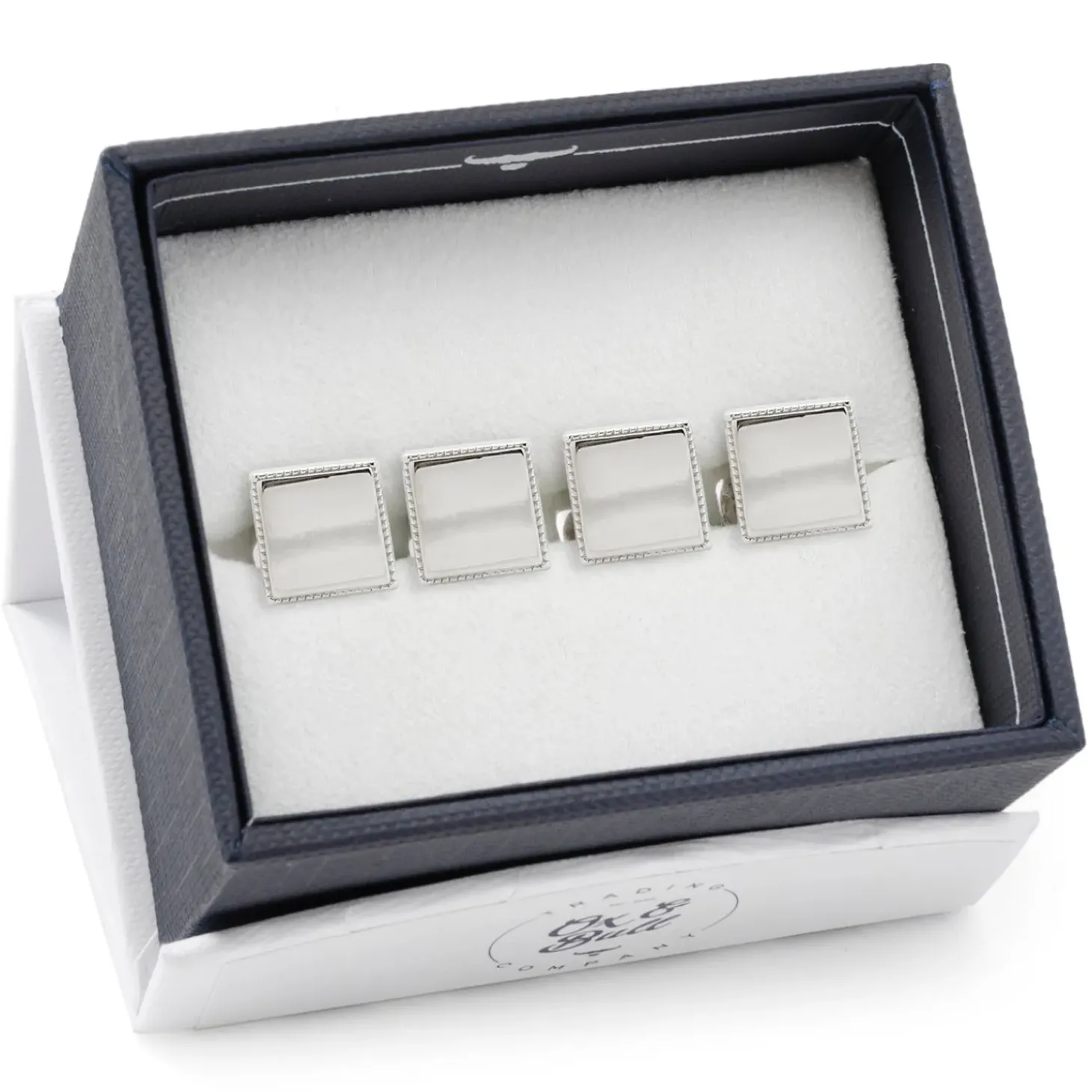 Ox and Bull Trading Co. Sterling Silver Rope Square Studs