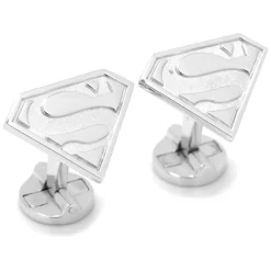 DC Comics Sterling Silver Superman Shield Cufflinks