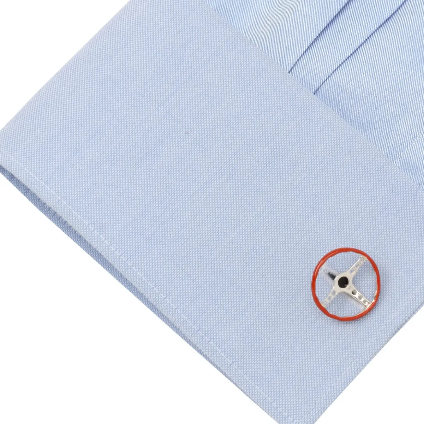 Deakin & Francis Sterling Silver Vintage Steering Wheel Cufflinks