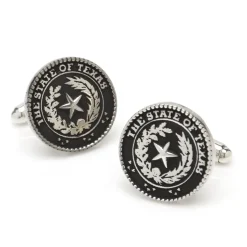 Max Lang Sterling Texas State Seal Cufflinks