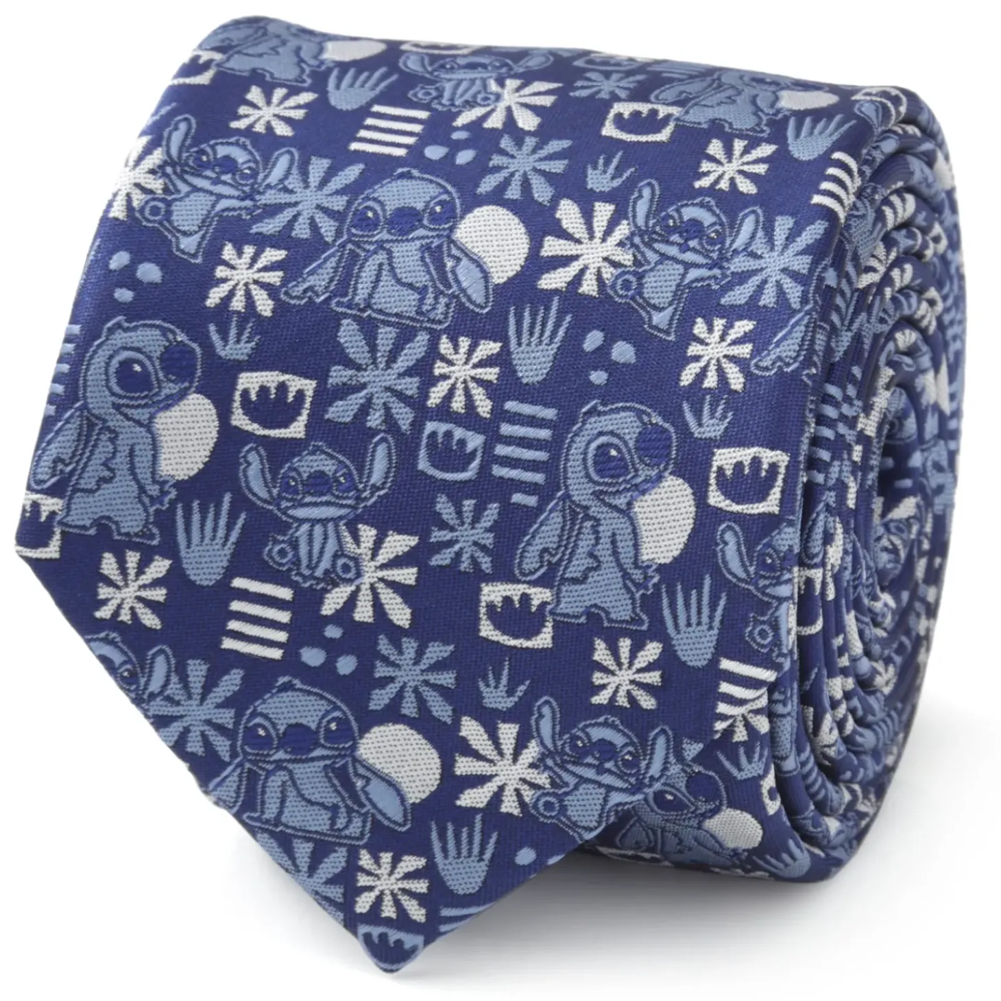 Disney Stitch Blue Tropical Mens Tie