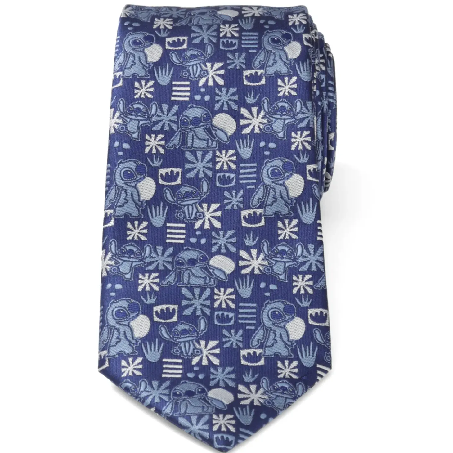 Disney Stitch Blue Tropical Mens Tie
