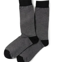 Ox and Bull Trading Co. Striped Gray Black Men's Socks